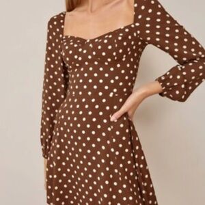 REFORMATION Polka-Dot  mini dress